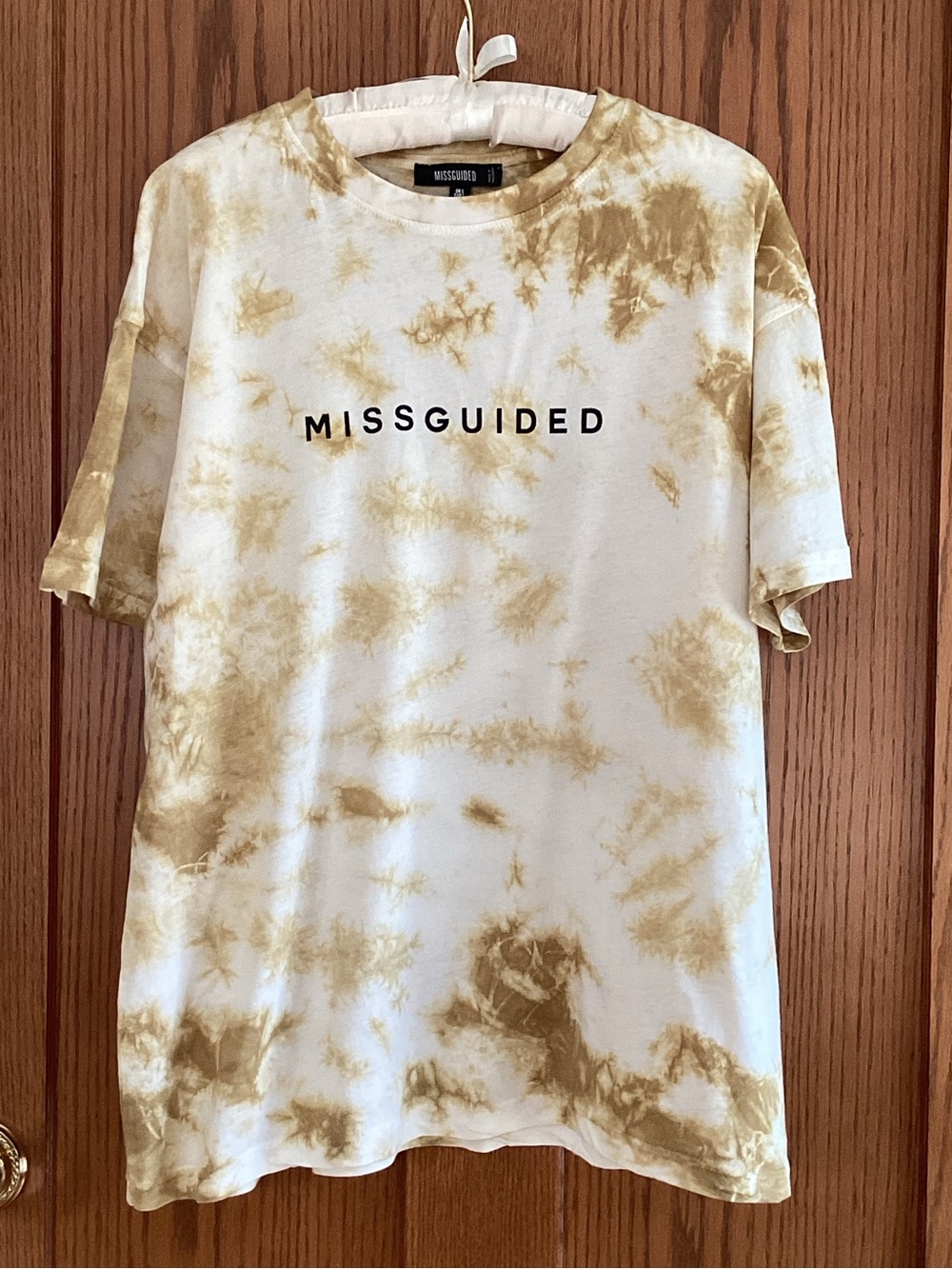 Missguided Mustard Tie Dye Tshirt Size Large